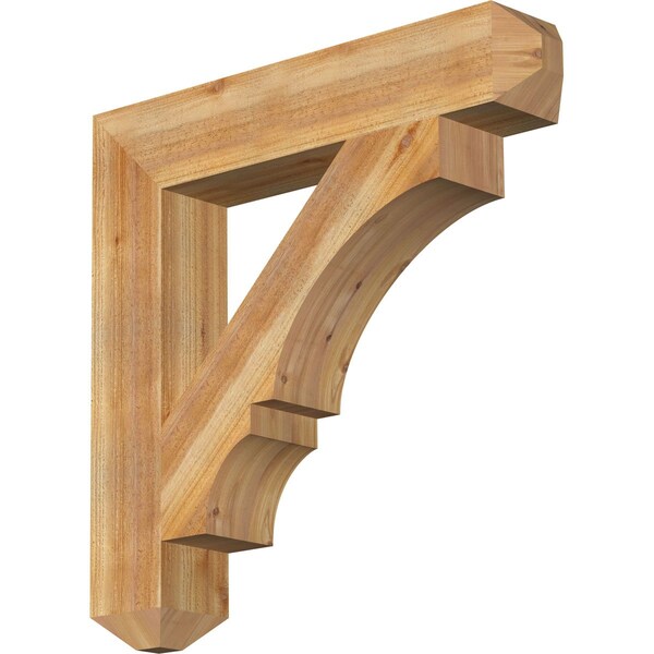 Ekena Millwork Balboa Craftsman Rough Sawn Bracket, Western Red Cedar, 6"W x 34"D x 34"H BKT06X34X34BOA04RWR - main